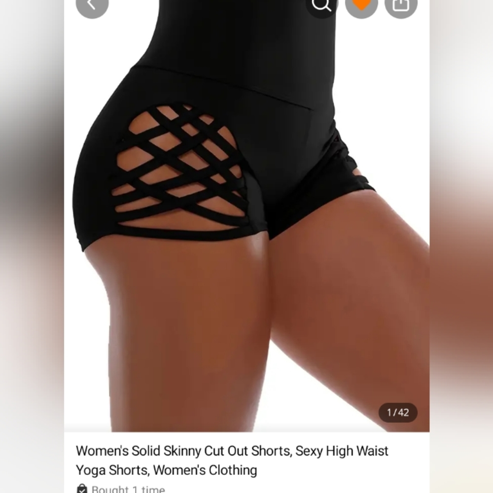 High waisted yoga shorts